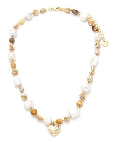 Obrazek Naszyjnik z perłami shell i jaspisami N00354
