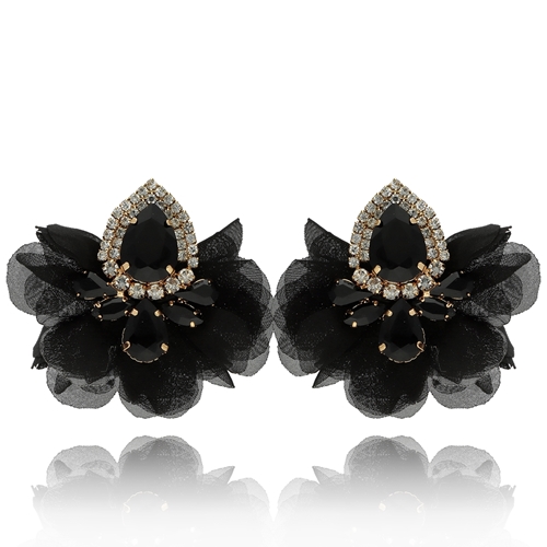 Picture of Kolczyki jedwabne z kryształami E99878