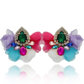 Picture of Kolczyki jedwabne z kryształami E99870