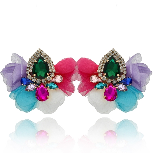 Picture of Kolczyki jedwabne z kryształami E99870