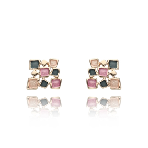 Picture of Kolczyki z kolorowej emalii E99442