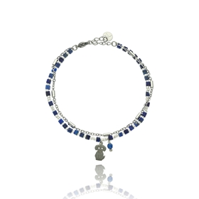 Obrázok pre výrobcu Bransoletka ze stali z lapisem lazuli B99530a