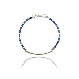 Obrázok pre výrobcu Bransoletka ze stali z lapisem lazuli B99503a