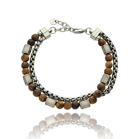 Obrázok pre výrobcu Bransoletka męska TIGER EYE BM98950