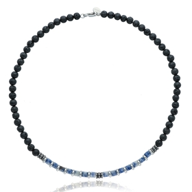Изображение Naszyjnik męski z agatami i sodalitami NM97714