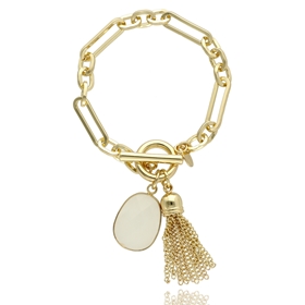 Bild von Bransoletka z jadeitem mlecznym B97504