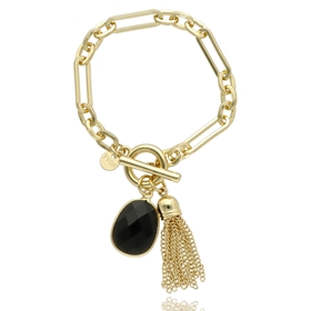 Bild von Bransoletka z agatem czarnym B97503
