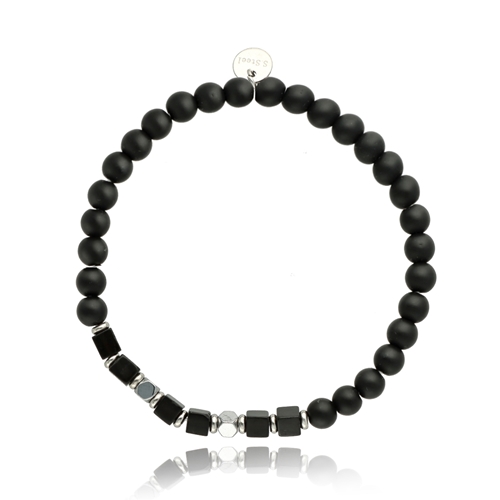 Picture of Bransoletka męska z  agatami BM97718