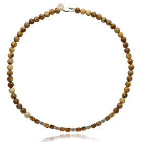 Picture of Naszyjnik męski z jaspisami NM97716