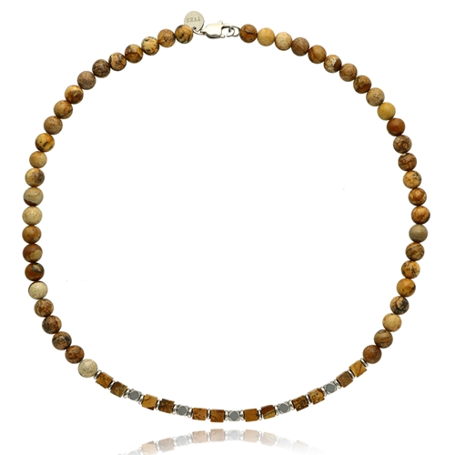 Picture of Naszyjnik męski z jaspisami NM97716