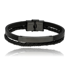 Picture of Bransoletka męska ze skóry BM97173 b