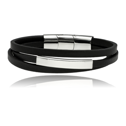 Obrazek Bransoletka męska ze skóry BM97160 b