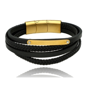 Obrázok pre výrobcu Bransoletka męska ze skóry BM97156 b