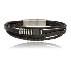 Obrázok pre výrobcu Bransoletka męska ze skóry BM97152 b