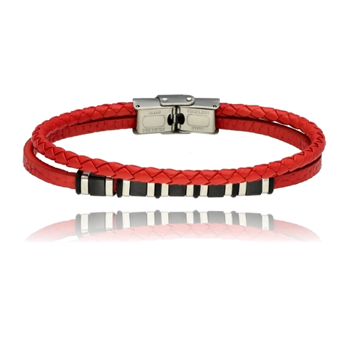 Picture of Bransoletka męska ze skóry BM97149 b