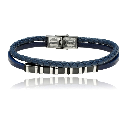 Obrazek Bransoletka męska ze skóry BM97148 b