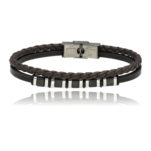 Picture of Bransoletka męska ze skóry BM97147 b
