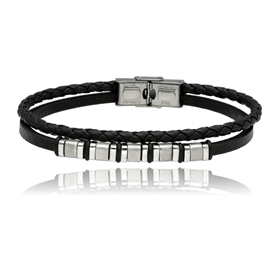 Picture of Bransoletka męska ze skóry BM97145 b