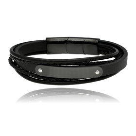 Picture of Bransoletka męska ze skóry BM97121 b