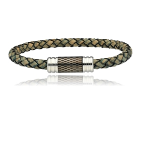 Obrazek Bransoletka męska ze skóry BM97131