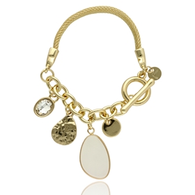 Obrazek Bransoletka z jadeitem mlecznym B97521