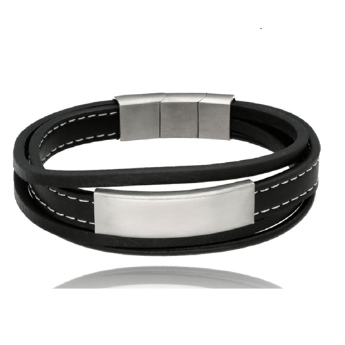 Picture of Bransoletka męska ze skóry BM97117