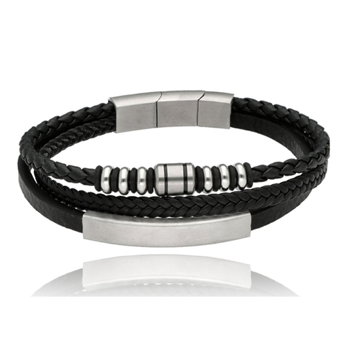 Picture of Bransoletka męska ze skóry BM97114