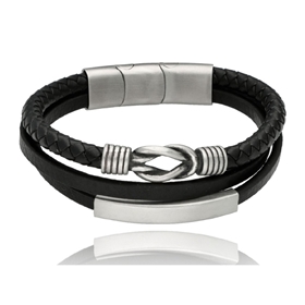 Obrázok pre výrobcu Bransoletka męska ze skóry BM97113