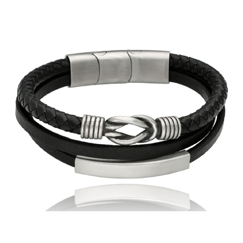 Picture of Bransoletka męska ze skóry BM97113