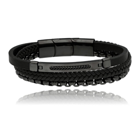 Obrázok pre výrobcu Bransoletka męska ze skóry BM97108
