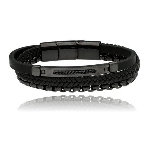 Picture of Bransoletka męska ze skóry BM97108