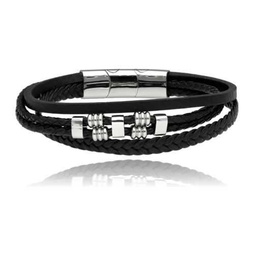 Picture of Bransoletka męska ze skóry BM97107