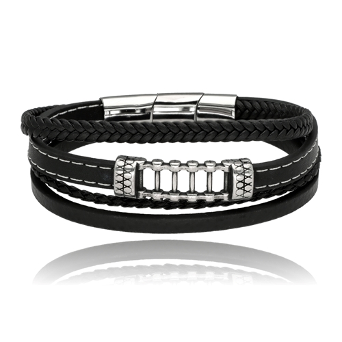 Picture of Bransoletka męska ze skóry BM97106