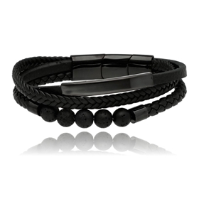 Obrázok pre výrobcu Bransoletka męska ze skóry BM97105
