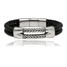 Obrázok pre výrobcu Bransoletka męska ze skóry BM97102