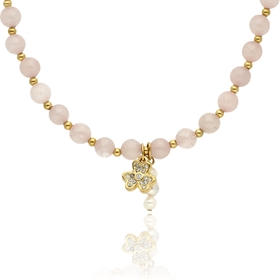 Picture of Naszyjnik z kwarcem i perłami N97695