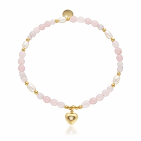 Picture of Bransoletka z kwarcem i perłami B97688