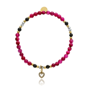 Picture of Bransoletka z różowym tygrysim okiem B97683