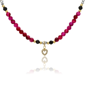 Picture of Naszyjnik z różowym tygrysim okiem N97683