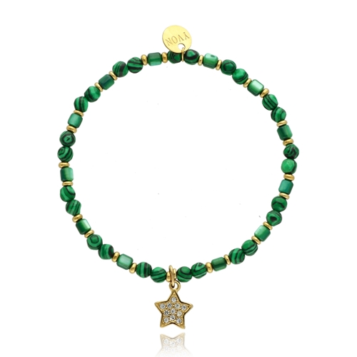 Picture of Bransoletka z malachitami i muszlą B97680