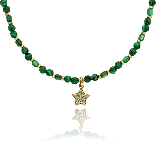 Picture of Naszyjnik z malachitami i muszlą N97680