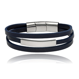 Image de Bransoletka męska ze skóry BM97163