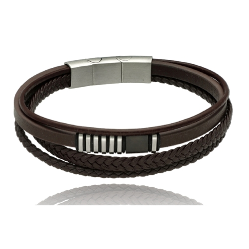Picture of Bransoletka męska ze skóry BM97152