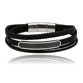 Picture of Bransoletka męska ze skóry BM97118
