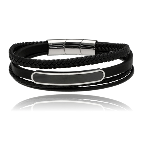 Picture of Bransoletka męska ze skóry BM97118