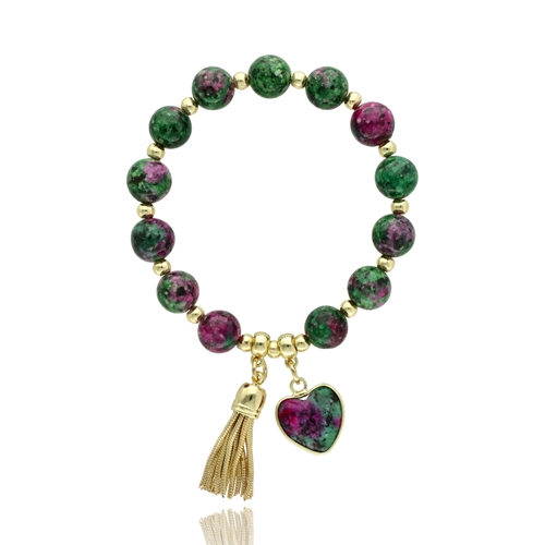 Picture of Bransoletka zoisyt z rubinem B97118