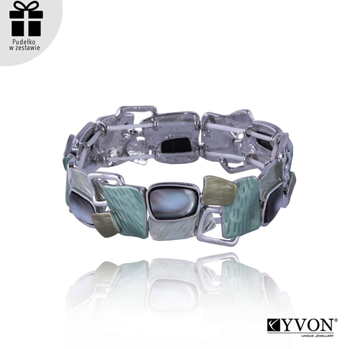 Изображение Bransoletka z metalu i muszli B03504