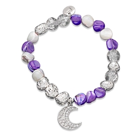 Изображение Bransoletka z kamieni lawa i muszli B00209