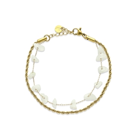 Изображение Bransoletka ze stali sz. z agatami B99513