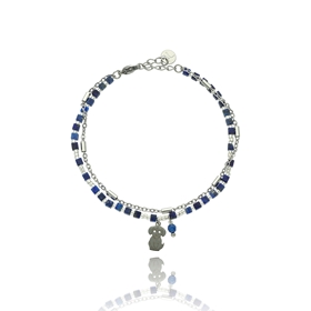 Bild von Bransoletka ze stali z lapisem lazuli B99530a